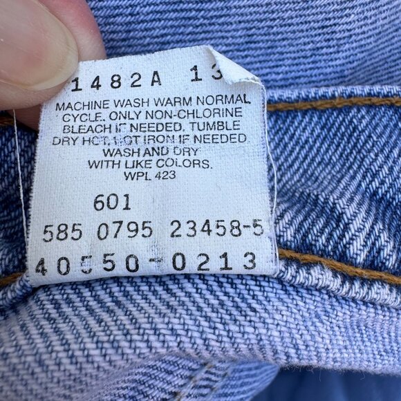 Levis Vintage Womens 550 Orange Tab Flare Wide Leg Embroidered Hem Jeans 30x33 - Picture 9 of 13